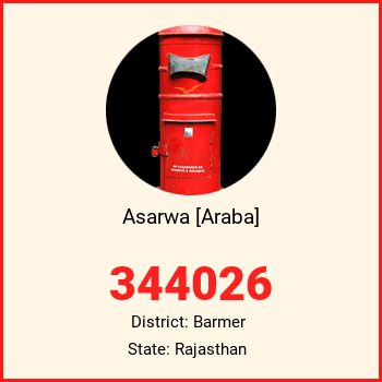 Asarwa [Araba] pin code, district Barmer in Rajasthan